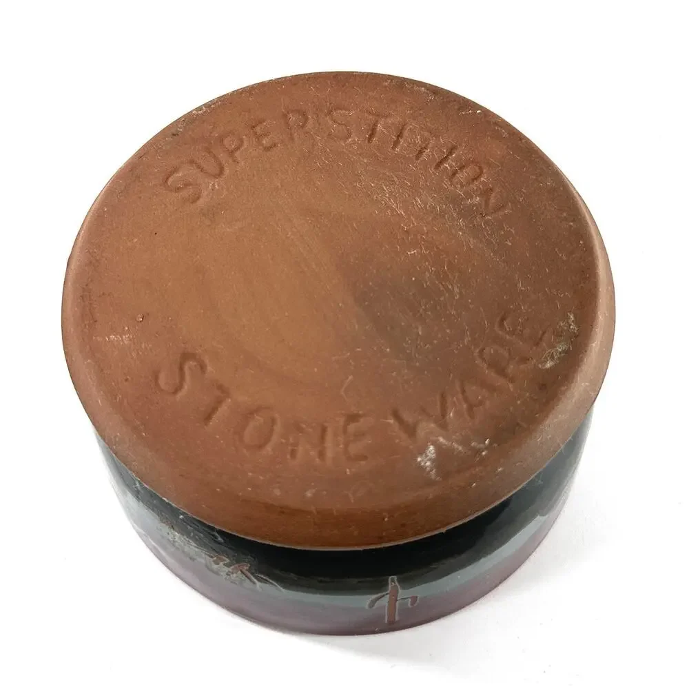 Superstition Stoneware Southwest Desert Cactus Pottery Planter Built-In Saucer